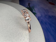 Viola Rose Cut Diamond Wedding Ring In Rose Gold