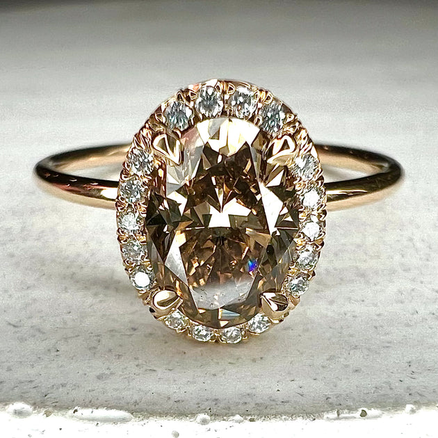 Colored diamond engagement Clearance