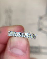 Video of Unique double row diamond wedding band in yellow gold