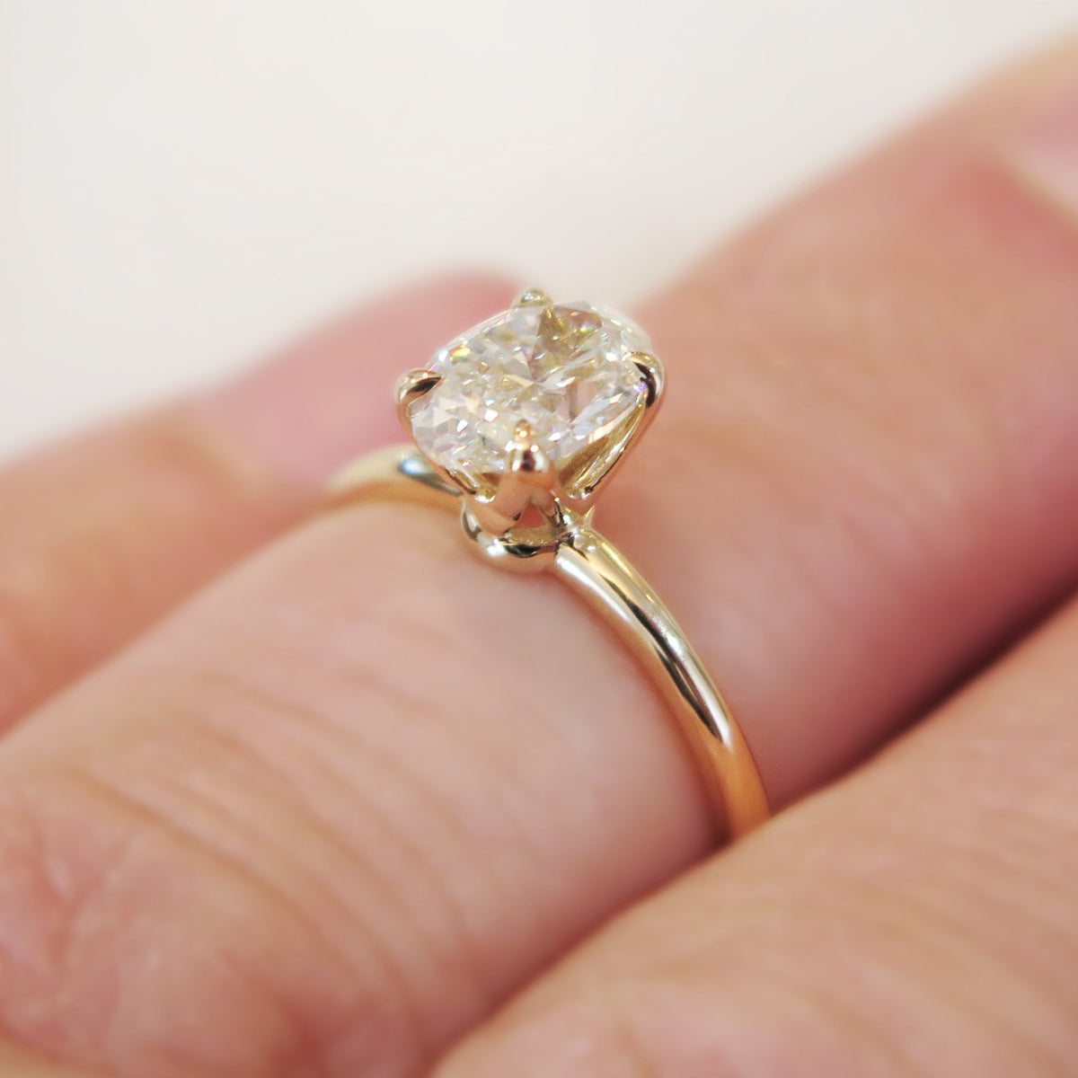 Seren Oval Diamond Engagement Ring in Yellow Gold Unique Engagement
