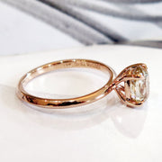 Oval champagne diamond engagement ring by DANA WALDEN BRIDAL.