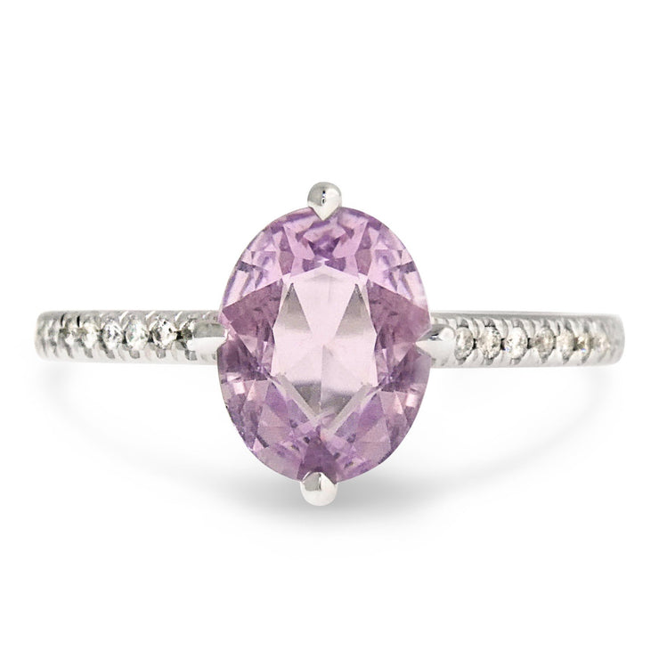 Zinnia 1.50ct Lilac Natural Sapphire & Diamond Engagement Ring