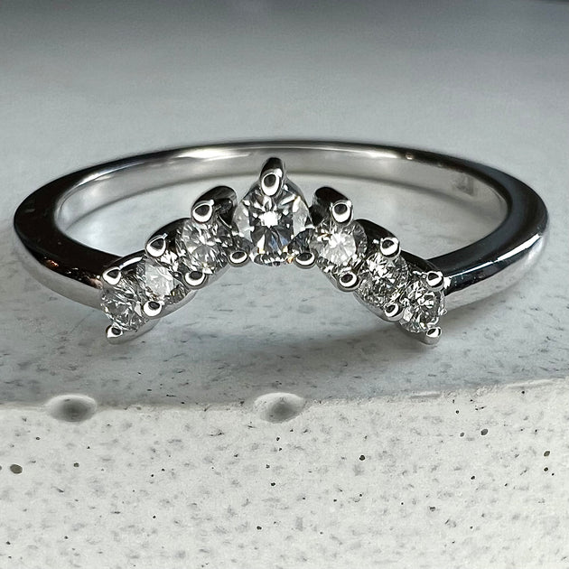 Shop Curved Wedding Rings at Unique Engagement Rings NYC | Custom ...