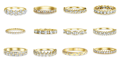 Couples Opting for Singular or Stacked Gold & Diamond Bands