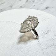 Ila - 7 Carat Pear Shape Diamond Engagement Ring - lab grown diamond