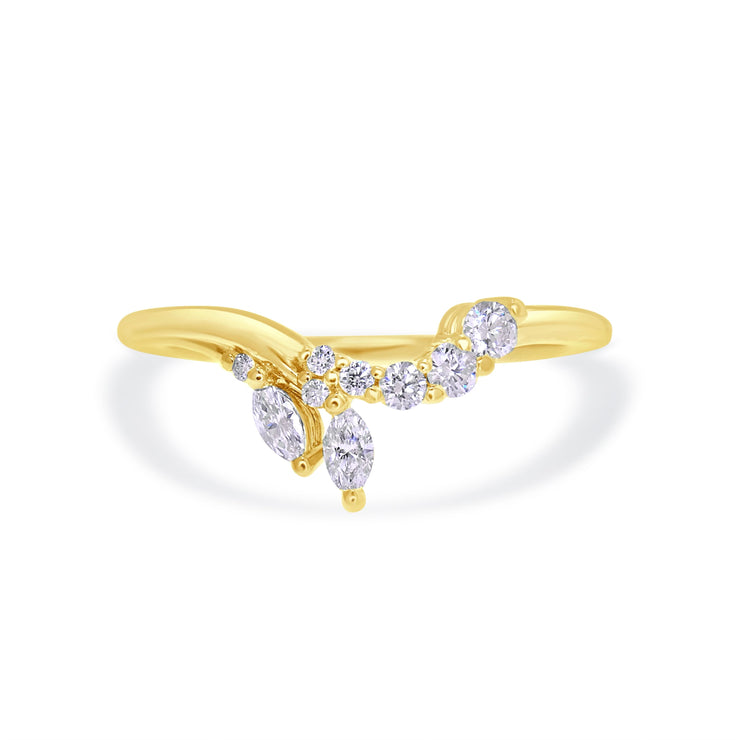 Celesta Curved Wedding Ring