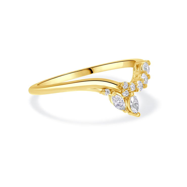 Celesta Curved Wedding Ring