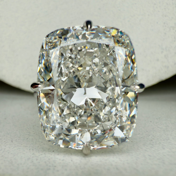 Ilena - 15 Carat Elongated Cushion Lab Grown Diamond Engagement Ring