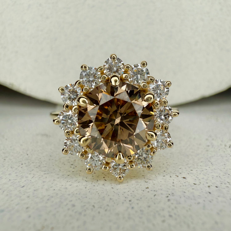 Luisa Natural Champagne Diamond Engagement Ring (1.73 ct)