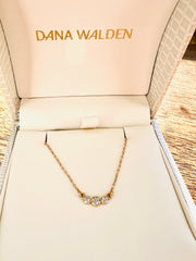 Gold and diamond delicate necklace