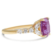 Rossi 2.6 Carat Lab Grown Alexandrite Engagement Ring 3/4 view