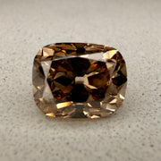 3.06 Carat Old Mine Cut Elongated Cushion Cut Champagne Diamond View 2