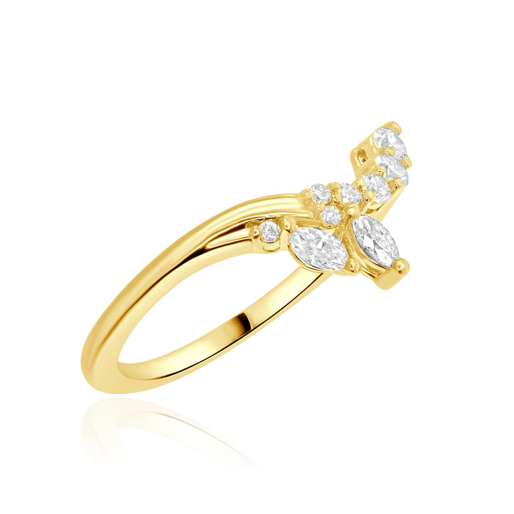 Celesta Curved Wedding Ring
