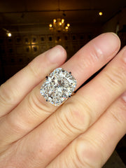 Ilena - 15 Carat Elongated Cushion Lab Grown Diamond Engagement Ring