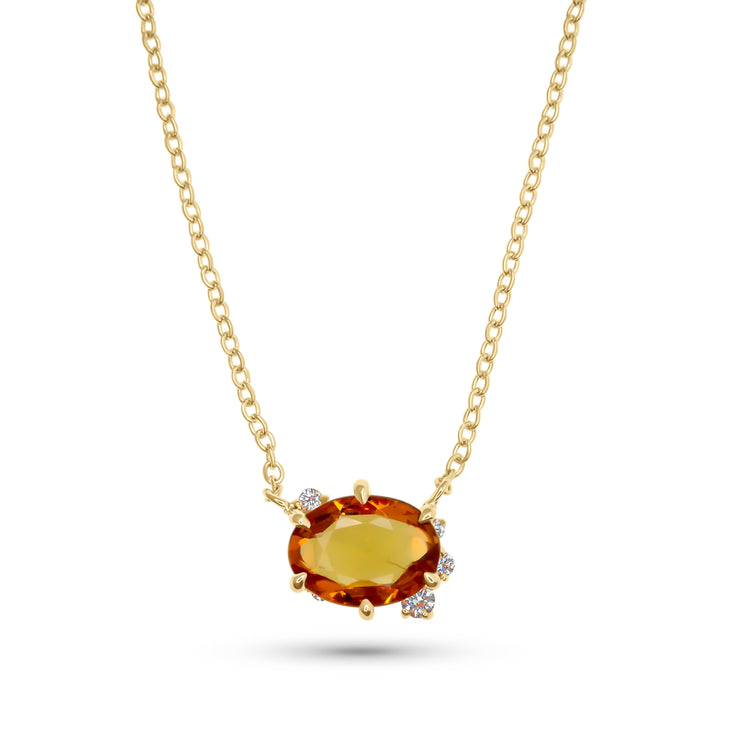 Solaris Natural Oval Sapphire & Diamond Layering Gold Necklace
Success
