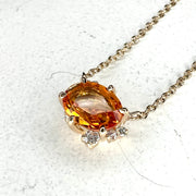 Solaris Natural Oval Sapphire & Diamond Layering Gold Necklace
Success side view