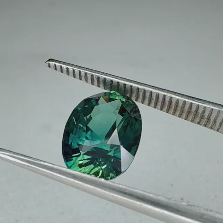 3.02 Carat Oval Teal Natural Sapphire Video