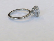 Video Gemma 2ct Diamond Solitaire with Secret Diamonds (Hidden Halo) in platinum