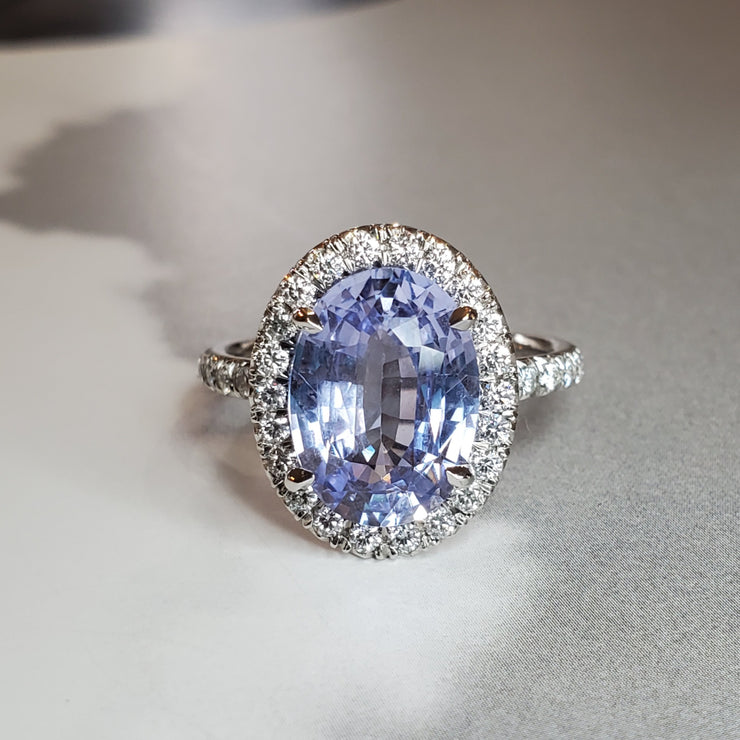 Valen purple sapphire engagement ring by DANA WALDEN BRIDAL.