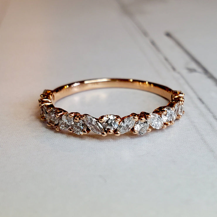 Diamond Wreath Wedding Band