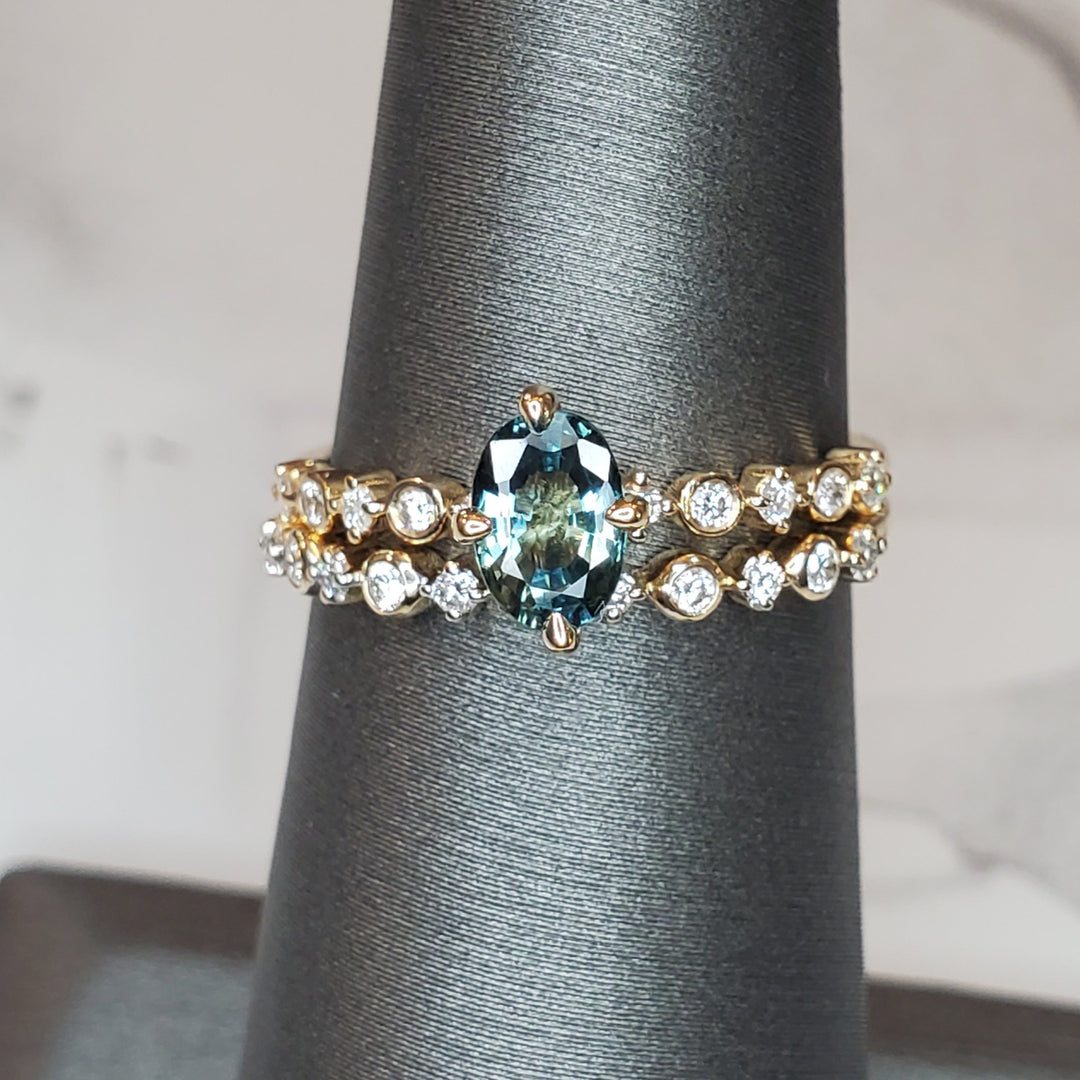 Zia Dainty Gold Wedding Ring with Ethical Diamonds | Unique
