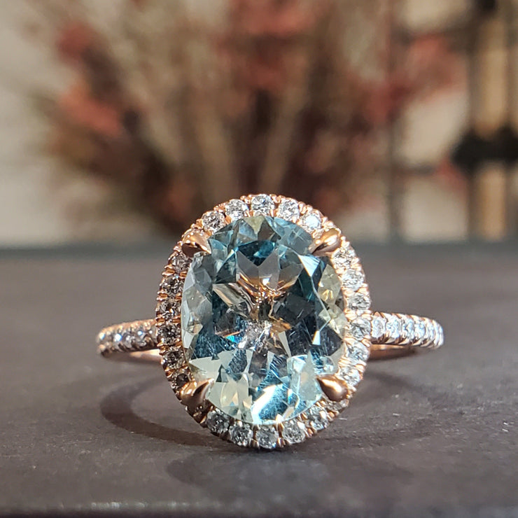 Aquamarine Engagement Ring with Meteorite Shanks | Jewelry by Johan -  Jewelry by Johan