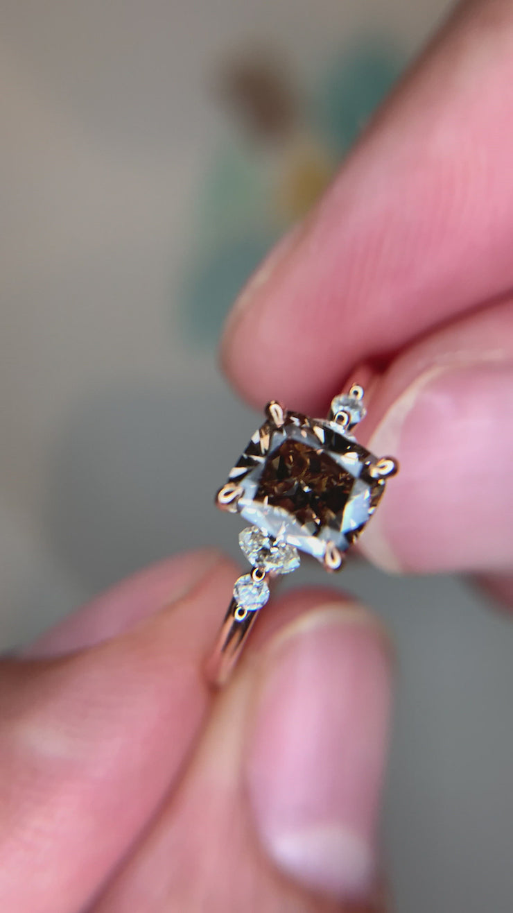Video Rowena Champagne Diamond Engagement Ring