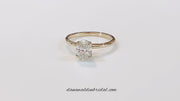 Video Oval diamond solitaire, SEREN, by Dana Walden Bridal.