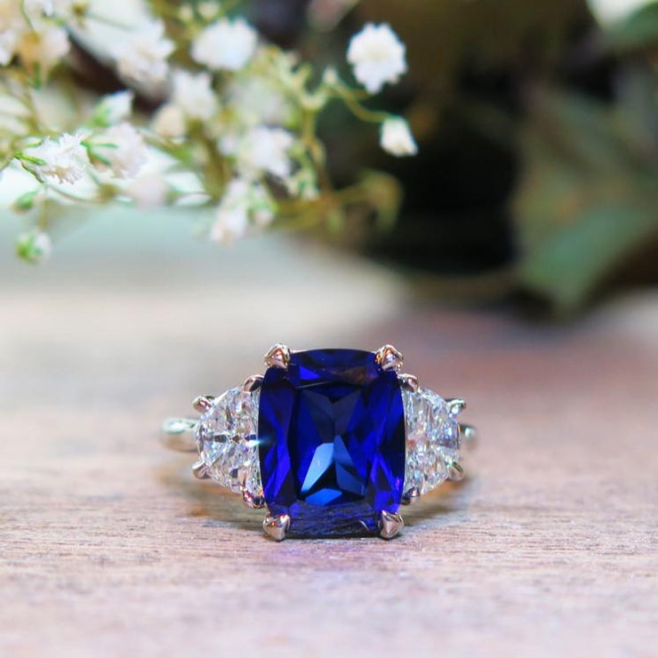 Lab created blue sapphire rings discount