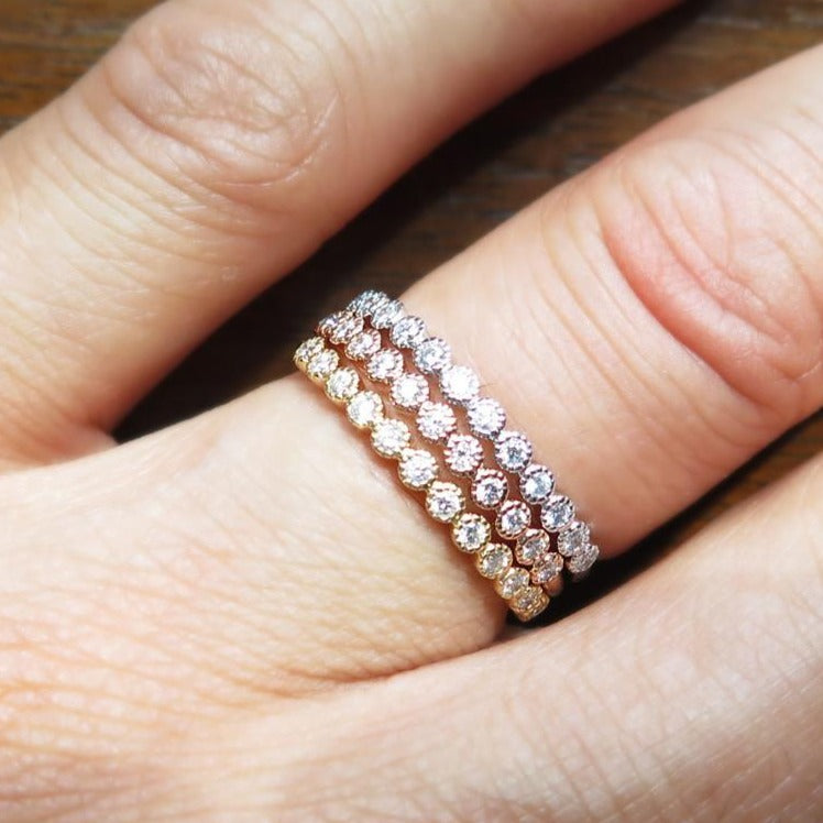 Arden Vintage Inspired Diamond Eternity Band | Unique Engagement Rings ...