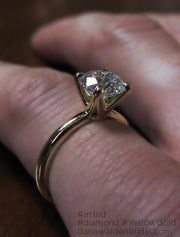 Lab diamond engagement ring by Dana Walden Jewelry.