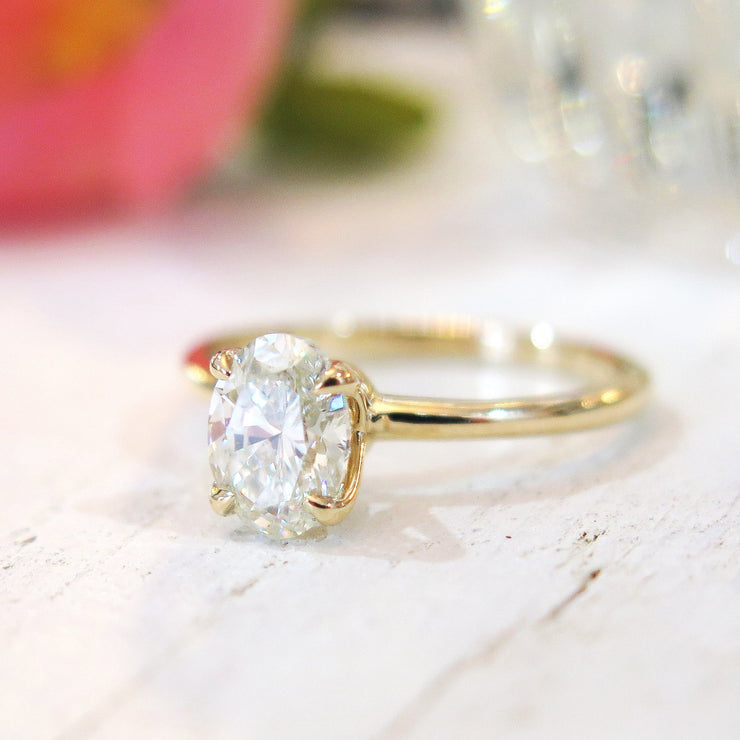 Oval diamond solitaire, SEREN, by Dana Walden Bridal.