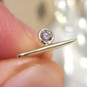 Diamond needle stud earring