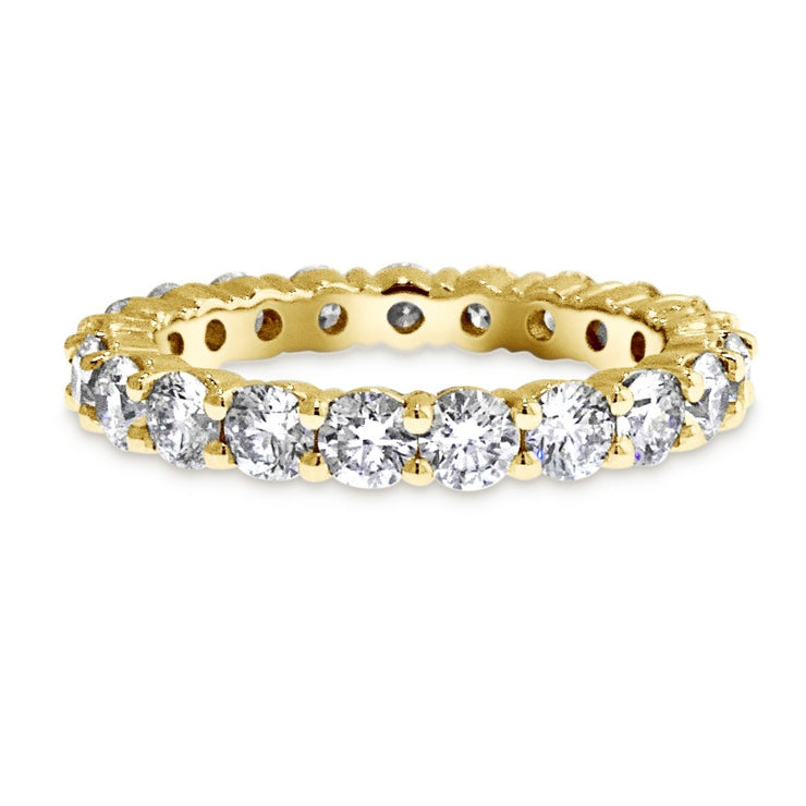 yellow gold eternity wedding ring by dana walden bridal