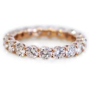 ROSE GOLD - 2 carat round brilliant diamond eternity wedding band ring- DANA WALDEN BRIDAL