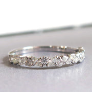 Unique Diamond Wreath Wedding Band Ring with Marquise Diamonds and Round Diamonds in Custom Platinum Setting