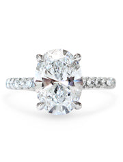 Eudora 2ct Oval Diamond Micro-Pavé Engagement Ring