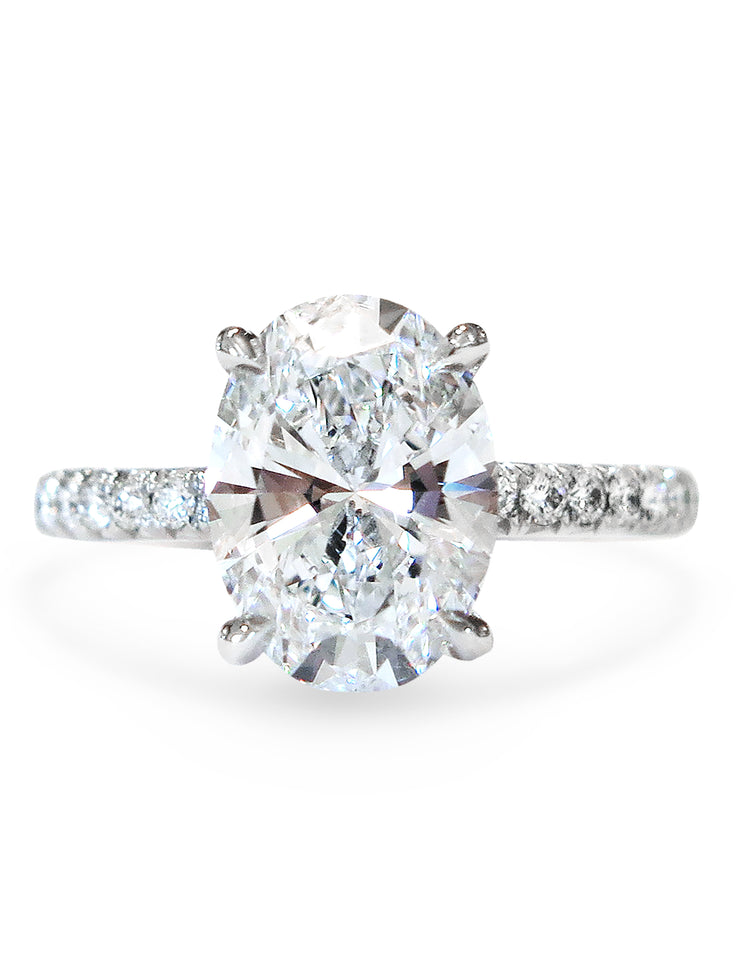 Eudora 2ct Oval Diamond Micro-Pavé Engagement Ring