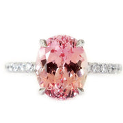 Padparadscha Sapphire Engagement Ring - Fanetta - Dana Walden Bridal - NYC - Designed by Dana Walden Chin & Radika Chin
