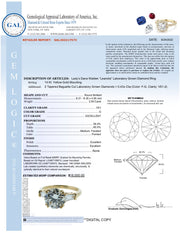 Appraisal Certification - Leandra 2.09 Carat Lab Grown Diamond 3 Stone Engagement Ring