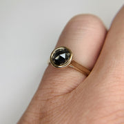 Rose cut black diamond engagement ring - unique rings by DANA WALDEN NYC