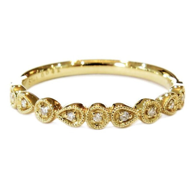 Sylvia Deco Diamond Wedding Band | Unique Engagement Rings NYC | Custom ...