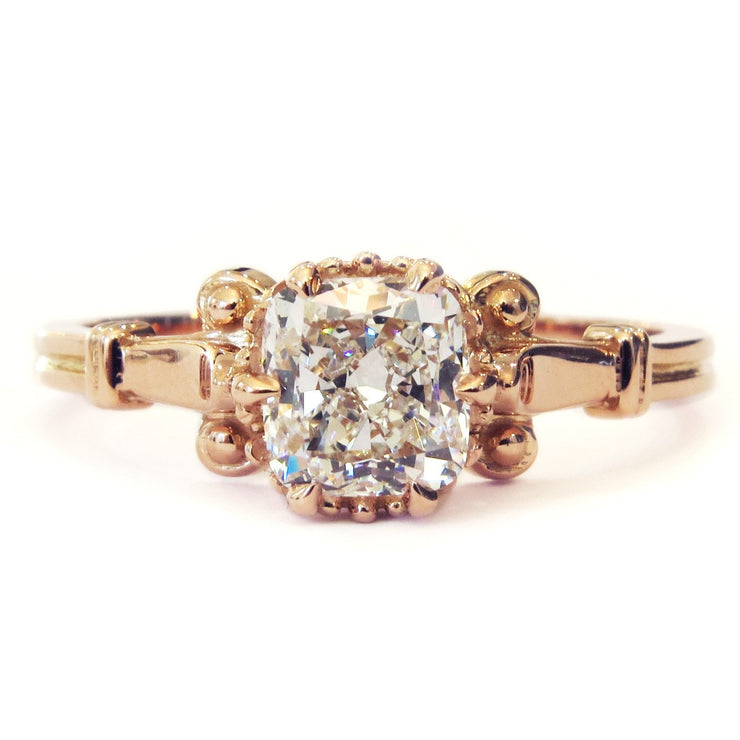 Rose gold and diamond engagement ring by Dana Walden Bridal.