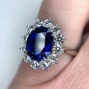 LONDON Kate Middleton Princess Diana Blue Sapphire Engagement Ring- DANA WALDEN NYC.