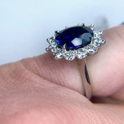 LONDON Kate Middleton Princess Diana Blue Sapphire Engagement Ring- DANA WALDEN NYC.