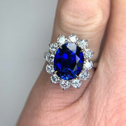 LONDON Kate Middleton Princess Diana Blue Sapphire Engagement Ring- DANA WALDEN NYC.