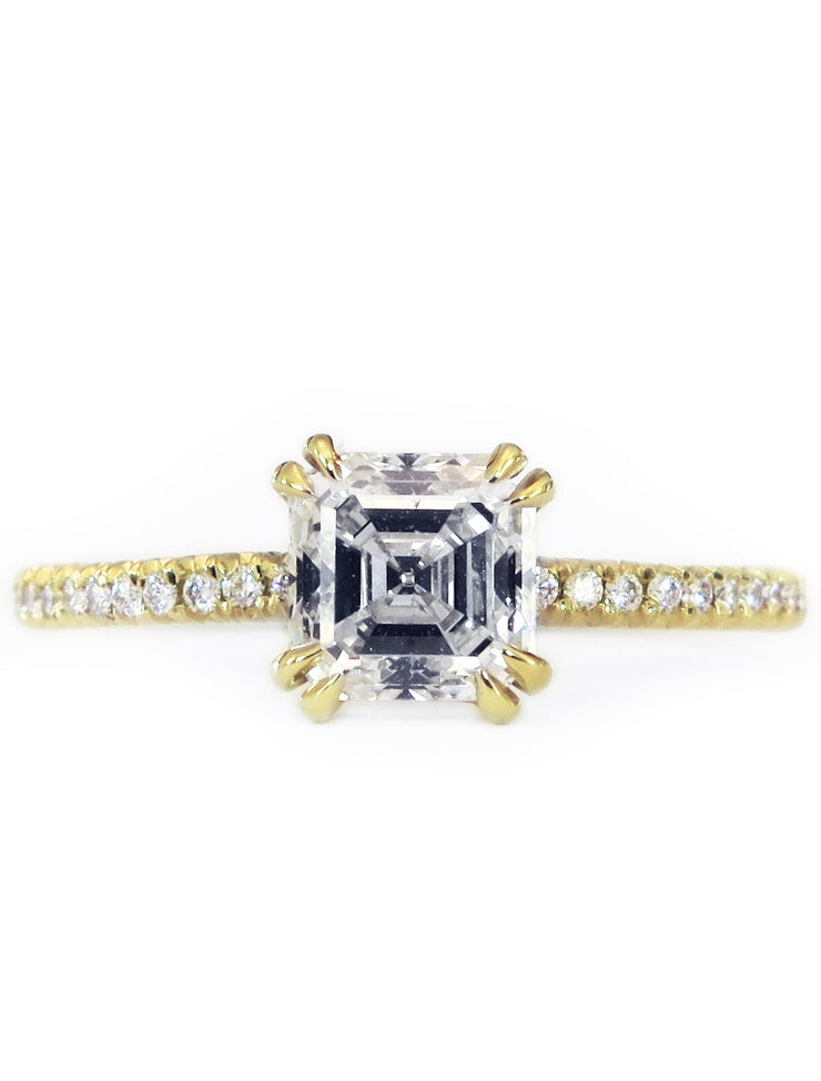 Lorayna 1ct Asscher Cut Diamond Engagement Ring