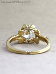 Back of the Lulu/ Morganite engagement ring by DANA WALDEN BRIDAL NYC.