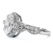 Nature-inspired oval lab diamond engagement ring by Dana Walden NYC.