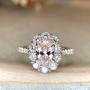 Handmade unique engagement ring, made of ethical lab-grown diamonds by Dana Walden Bridal in New York City.